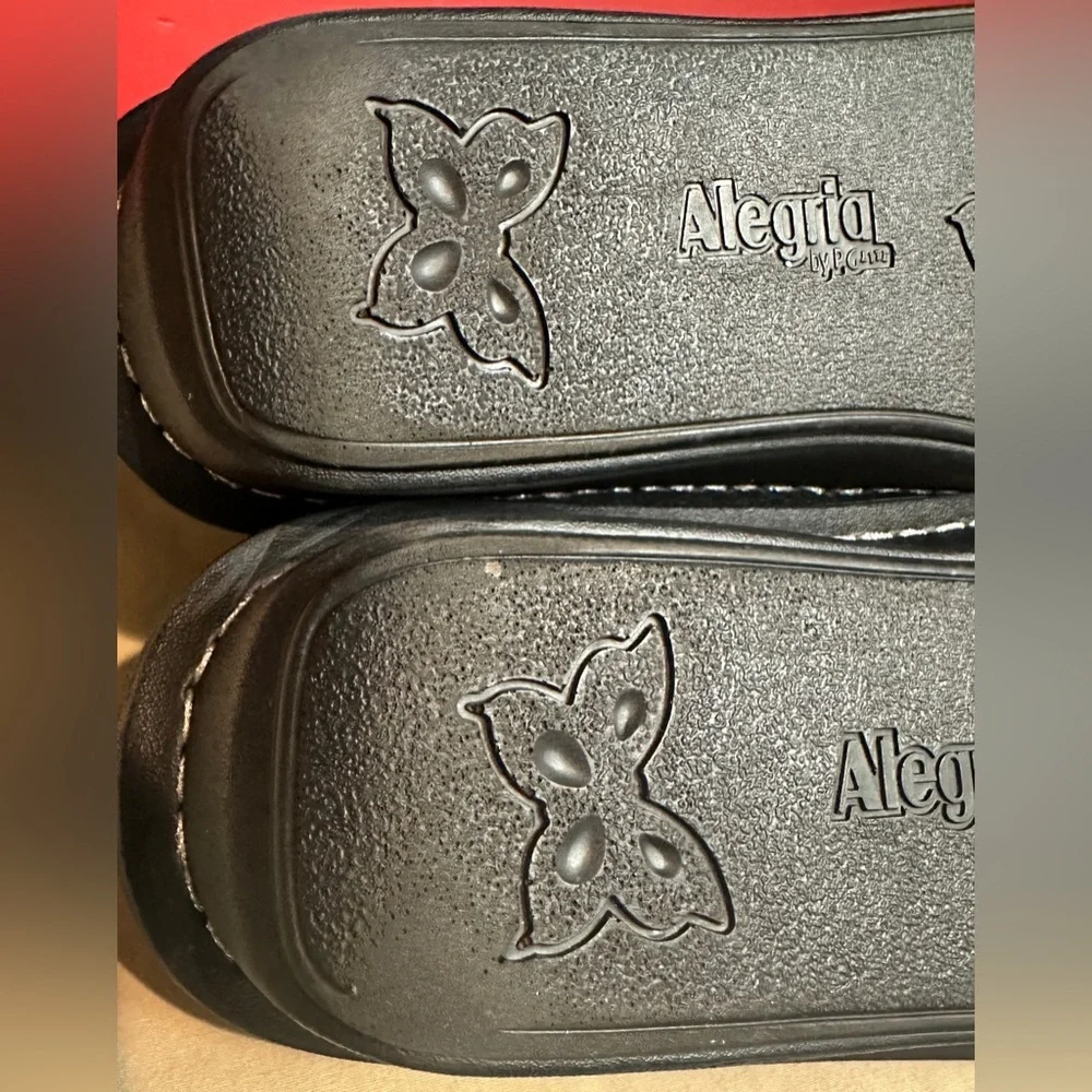 Alegria Paloma Pewter Embossed Leather Mary Janes Shoes Women’s Sz EU40/US9.5-10